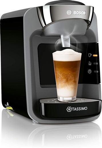 Tassimo Suny Kapselmaschine TAS3202 Kaffeemaschine by Bosch, über 70 Getränke, vollautomatisch, geeignet für alle Tassen, nahezu keine Aufheizzeit, 1300 W, schwarz