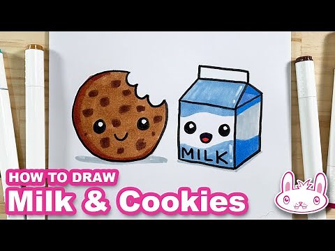 How to Draw Milk and Cookies | Yummy Snack Food