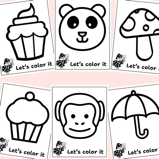 45 Super Easy Coloring Pages for Kids, Printable Bold and Easy Designs, Preschoolers, Simple Coloring Pages for Toddlers, Home School, Prin - Etsy Australia