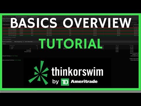 ThinkorSwim Tutorial: Basics Overview for Beginners