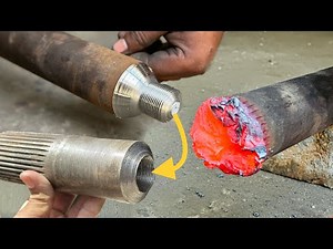 The Broken Axle Spline Repaired With Using Anothe Scrap Axle That was Thread Method...