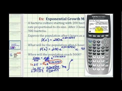 Ex: Exponential Growth Function - Bacterial Growth
