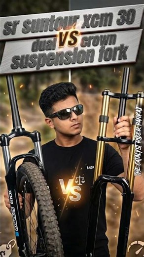 Sr Suntour XCM 30 Vs Dual Crown Suspension Fork #shorts #ytshorts #dualcrownfork #srsuntour #mtb