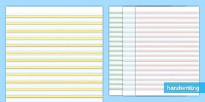 Twinkl Handwriting Highlighted Paper Worksheets