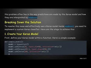 How to Use a Keras Model Inside of sklearn's AdaBoost