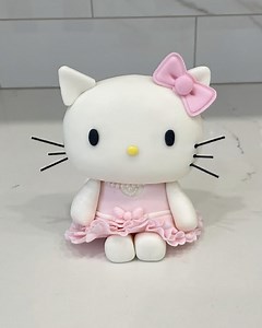 Tutorial on how to make a Hello kitty cake topper! | MetDaan Cakes