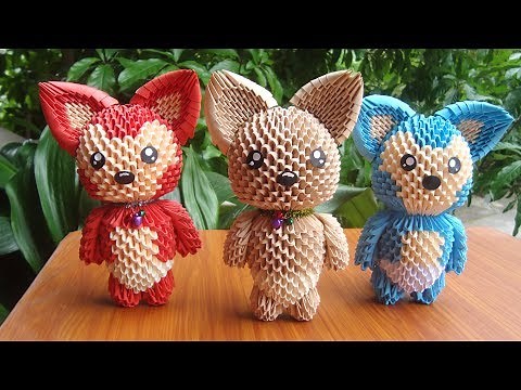How To Make 3D Origami Fox | DIY Paper Fox Handmade Decoration