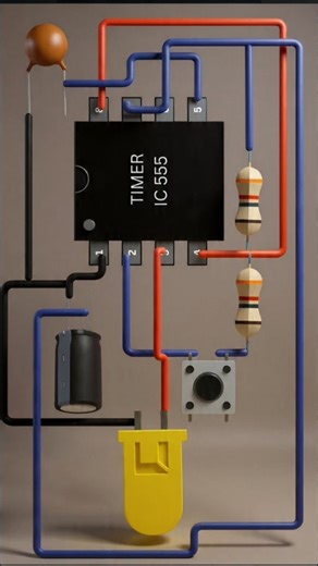 Monostable multivibrator diy!#ne555 #circuit #shorts
