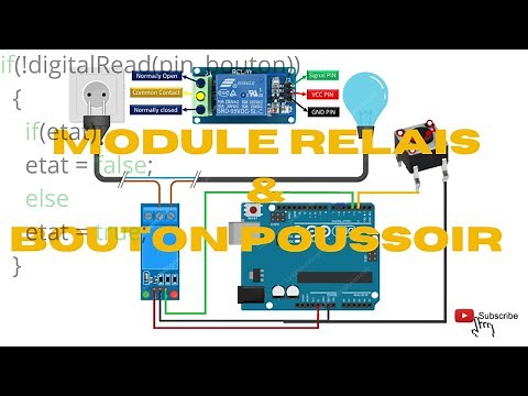 Arduino : Module relais / bouton poussoir / lampes 220V