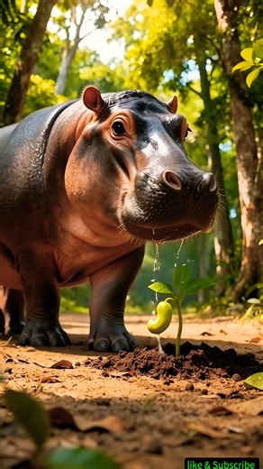 The turtle made a tree out of a dried nut by watering it 😍 #ai #save #water #shorts