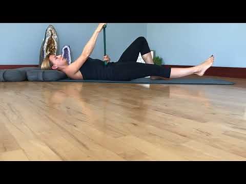 Trigger point release of psoas with theracane