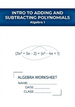 Identifying Like Terms Worksheet | Algebra 6th 7th 8th Grade | Combining Like Te