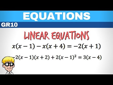 Equations Grade 10: Linear Equation without fraction