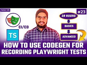 Playwright TypeScript #23 How to use Codegen for Record & Play Test | Playwright Automation Tutorial