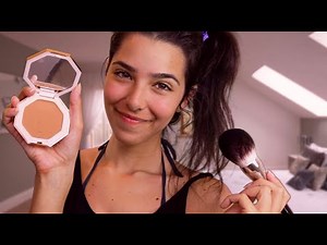 ASMR Doing Your Makeup (Personal Attention, Face brushing, Face touching, Tapping...)