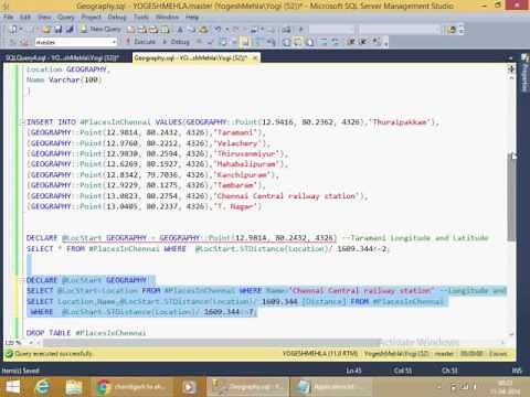 Calculating distance between two Points ( Longitude and Latitude) in SQL using GEOGRAPHY type