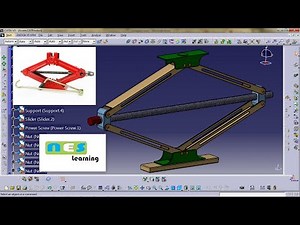 CATIA V5/V6 Tutorial | CAR JACK (Scissor Jack design Step-by-step)