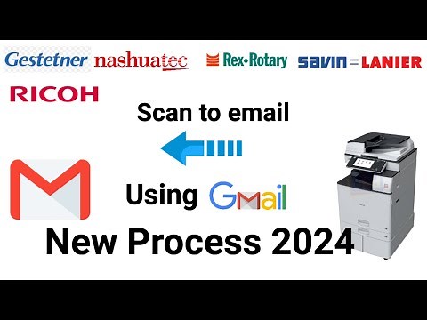 Scan to email setup using gmail in Ricoh or any Brand | Scan to email in Ricoh printer.