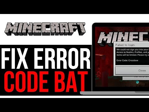 How To FIX MINECRAFT ERROR CODE BAT! | BEST NEW METHOD 2025!