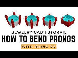 How to Bend Prong- Jewelry CAD Design Tutorial 3D Modeling with Rhino 3D #496