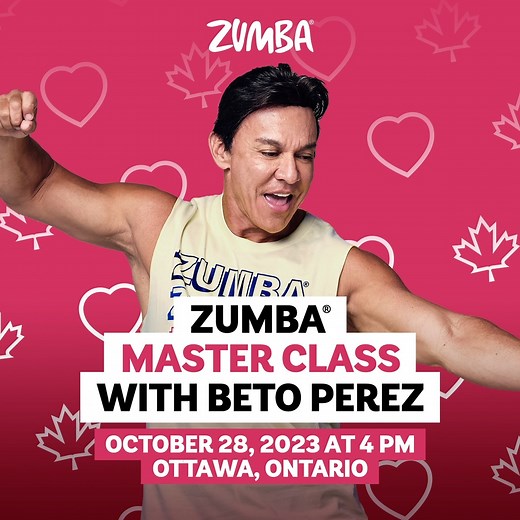 REGISTER NOW: Beto Perez comes back to Canada for a Master Class on Saturday, October 28th in Ottawa. 💃😎 We can’t wait to see you there: https://livelovedance.ca/ottawa | Zumba Fitness
