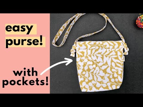 How to sew an EASY purse (with 2 pockets!). Beginner friendly!