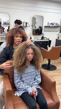 She Was "Freaking Out" Over Her New Curls! 😱🌀✨ #CurlyHair #Transformation #Haircut