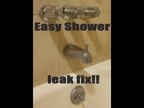 How to repair and replace leaking 3 handle shower valves. Fix leaking shower head.