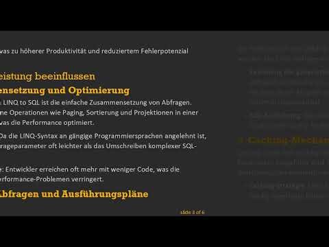 Warum LINQ to SQL traditionelle SQL-Abfragen übertrifft