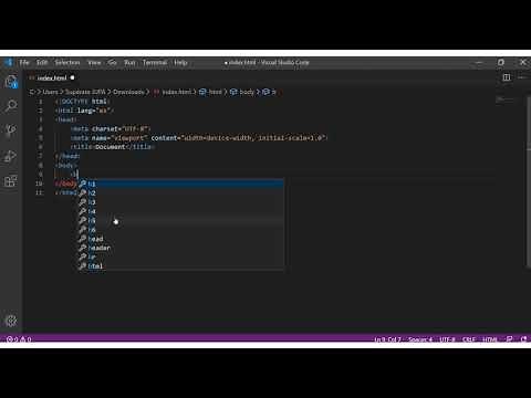 1- Crear una página Web con Visual Studio Code