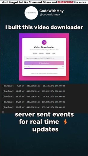 I Built a Video Downloader with React Node.js and yt-dlp #coding