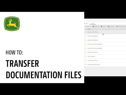 How To Transfer Documentation Files | John Deere Operations Center™
