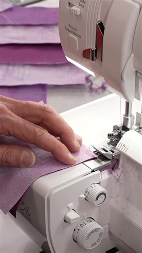Flatlock Stitch Tips for Perfectly Flat Seams | The flatlock stitch on a serger is a special one. Unline a regular 4-thread overlock, a flatlock stitch sits completely flat against the fabric. It's perfect for connecting different fabrics or adding a decorative touch to your project. Video by lindazsewing #serger #decorativestitches #sewingtips | Sharon Green