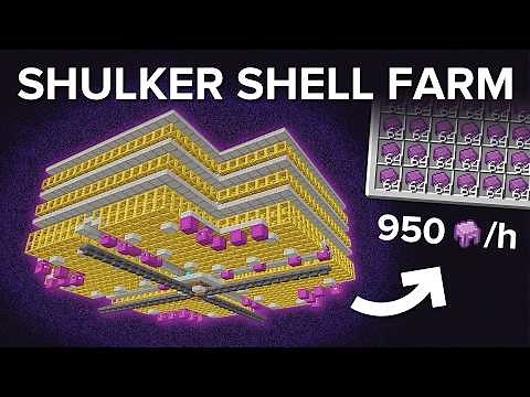 Minecraft 1.21+ Easy Shulker Shell Farm - 950 Shells Per Hour