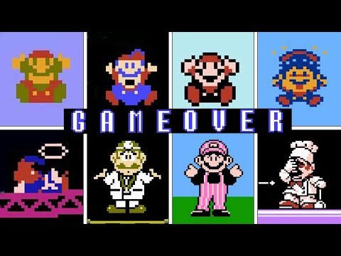 Evolution Of Super Mario NES Death Animations & Game-Over Screens!