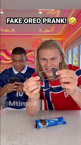 Mbappé Thought It Was a Normal Oreo… Nope 🍪😳 #parody #football #haaland #worldcup