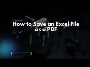 How to Save an Excel File as a PDF