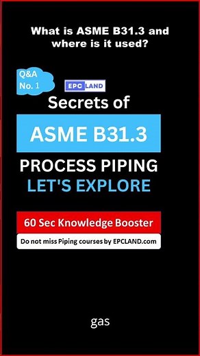 What is ASME B31.3 and where is it used?