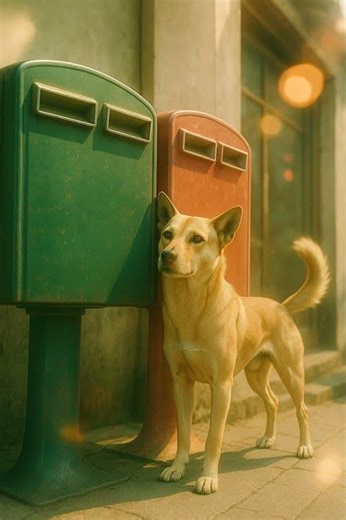 🐶Mailbox Pup｜郵箱狗狗 #relaxing #cute #cat #animal #reels #dog #대만감성 #台灣感性