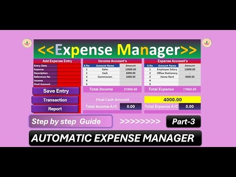 Dynamic Expense Tracker in Excel |how to make an expense tracker in excel