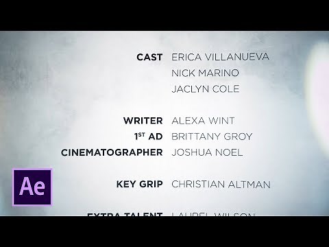 Create Stylized Movie Credits in After Effects | Tutorial