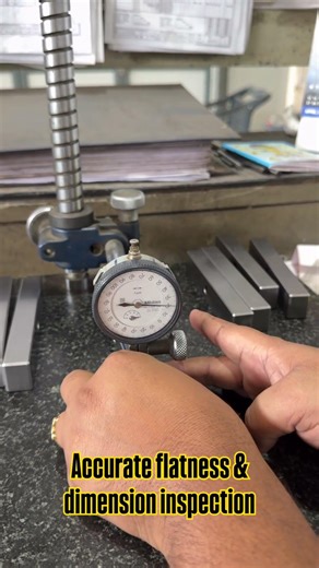 How to Check Flatness & Dimensions Precision Method #cncmill #machining #grindingmachine
