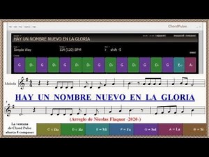 HAY UN NOMBRE NUEVO EN LA GLORIA (Con Acordes, Instrumental)