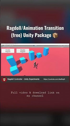 Unity Ragdoll/Animation Transition (FREE Package 📦)