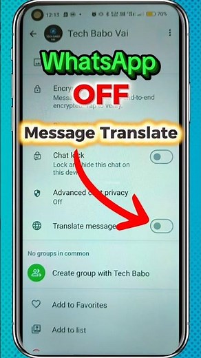 Whatsapp Messages Translate Off | Automatic translated off #shorts #livetranslate