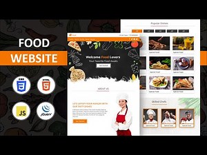 Complete Responsive Food/Restaurant Website Using HTML/CSS/JQUERY - Step By Step