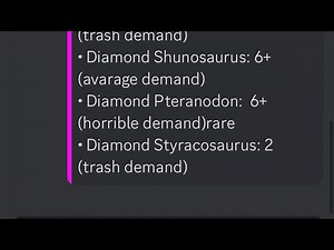 Dinosaur Simulator Full Value List (UPDATED)
