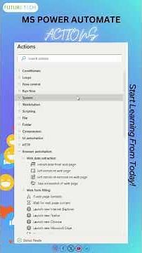 MS POWER AUTOMATE ACTIONS TUTORIAL | FUTRETECH ERA |