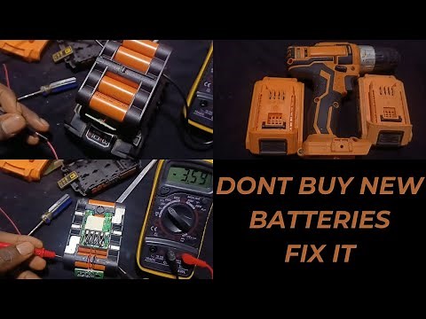 Secret to fix cordless drill machine battery that won't charge// diy power tool battery repair