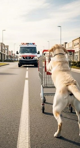 Labrador Retriever Father Saves the Mom and Puppy #animals #dog #goldenretriever #animalrescue